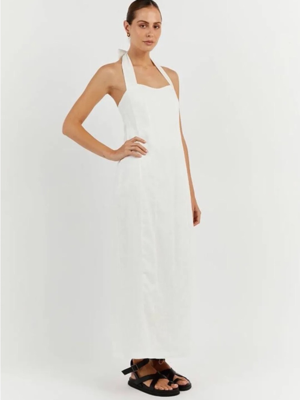 Nwt Dissh Willow Linen Long Dress White